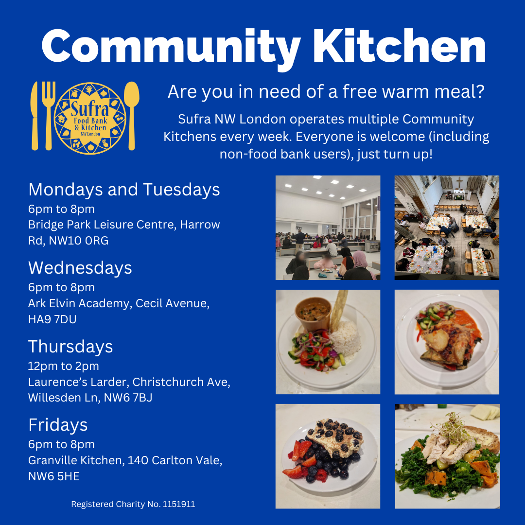 Community Kitchens Every Weekday Sufra NW London